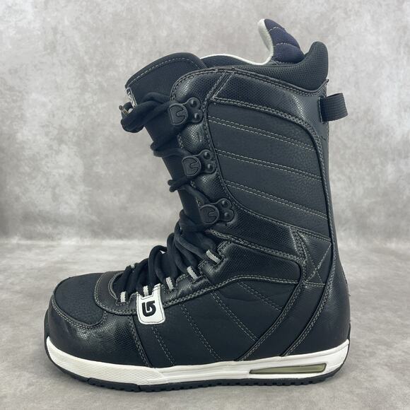 Burton AWOL Men's Size 10 Snowboard Boots Black White Medium Flex - Picture 2 of 10